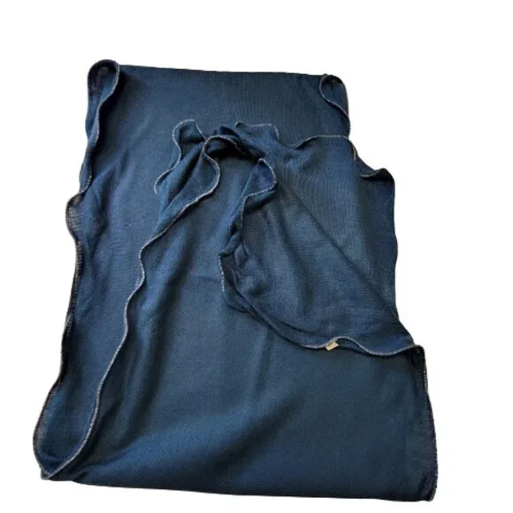 Blue Rectangular Scarf - Picture 4 of 6